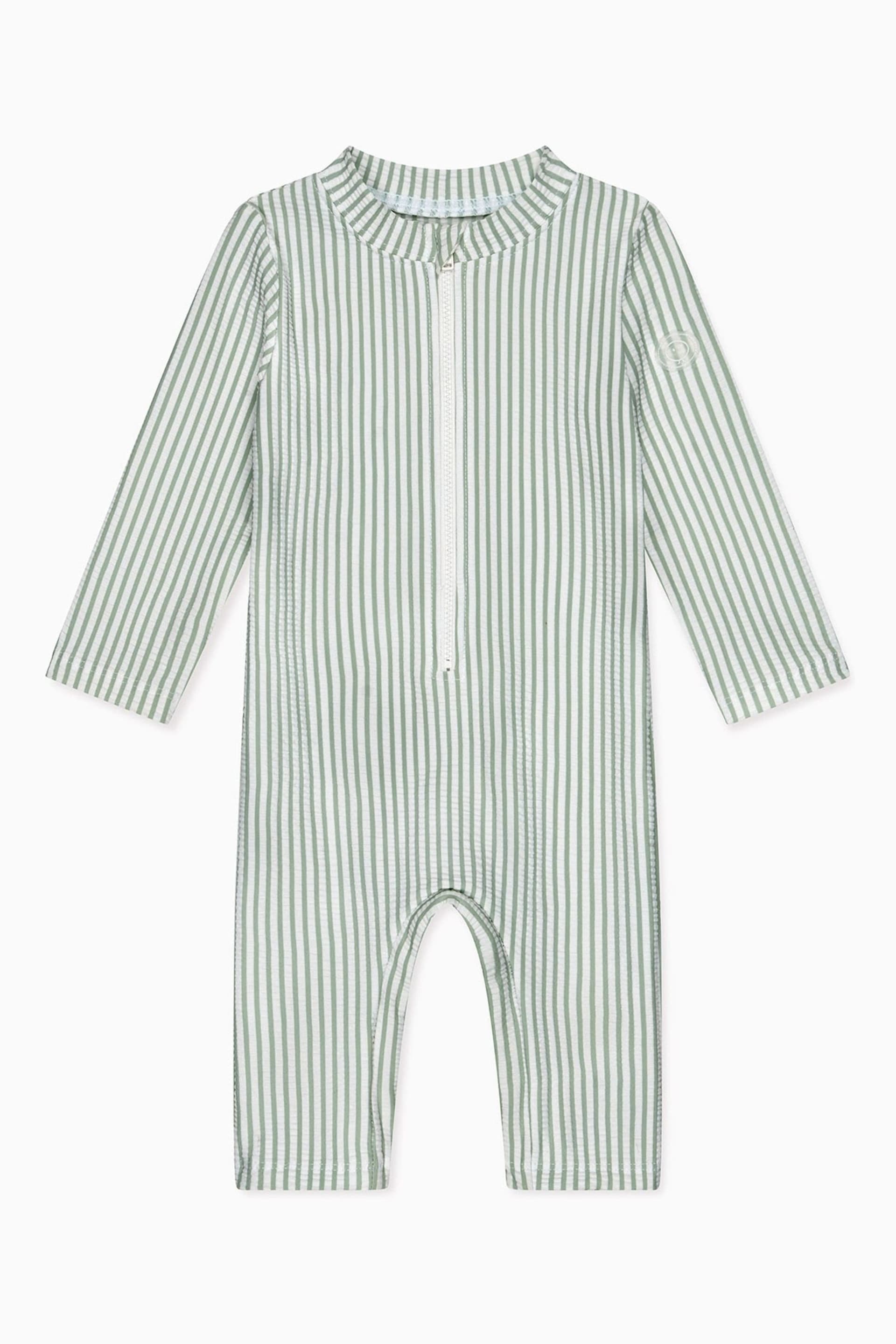 MORI Green Stripe UPF 50 Recycled Seersucker Sun Safe Suit - Image 3 of 3