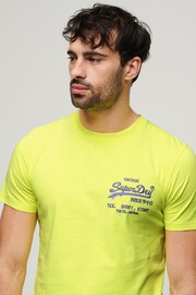 Superdry Neon Yellow Neon Vintage Logo T-Shirt - Image 3 of 3