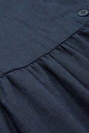 Celtic & Co. Blue Linen Tiered Midi Dresses - Image 5 of 7