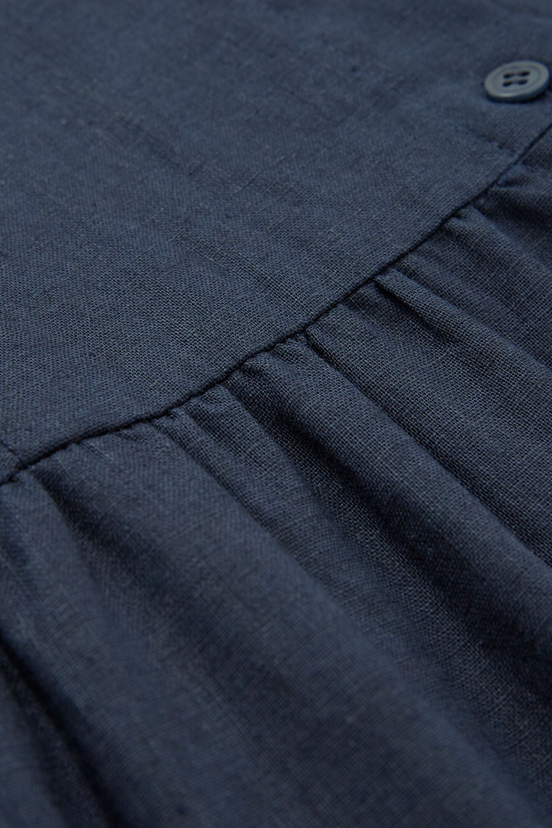 Celtic & Co. Blue Linen Tiered Midi Dresses - Image 5 of 7
