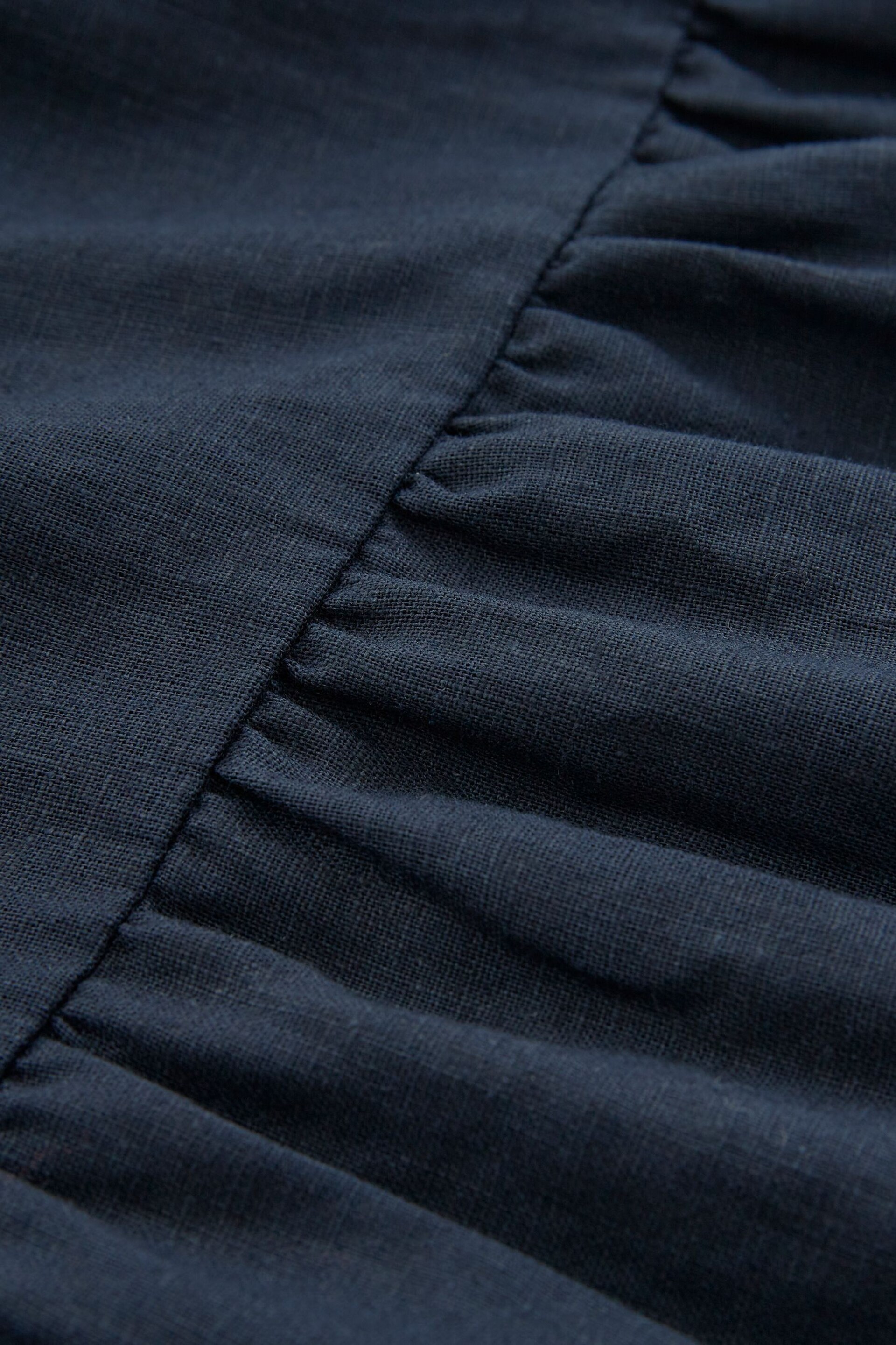 Celtic & Co. Blue Linen Tiered Midi Dresses - Image 6 of 7