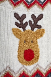 JoJo Maman Bébé Christmas Reindeer Fair Isle Jumper - 圖片 3，共 3