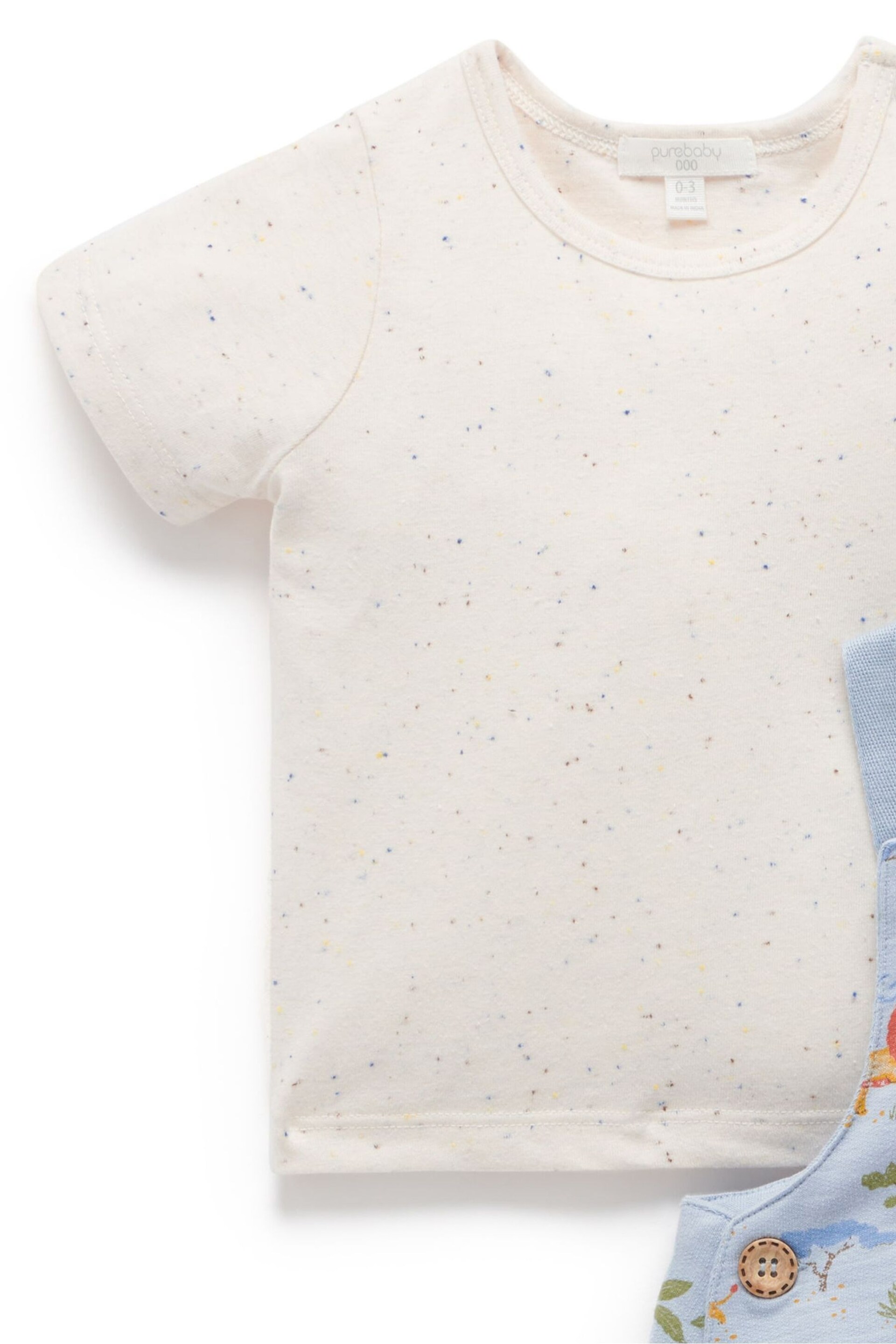 Purebaby Blue Safari Dungarees Set - Image 2 of 4