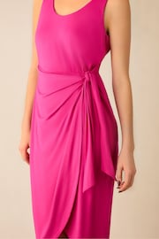 Ro&Zo Pink Petite Jersey Tie Waist Dress - Image 3 of 4