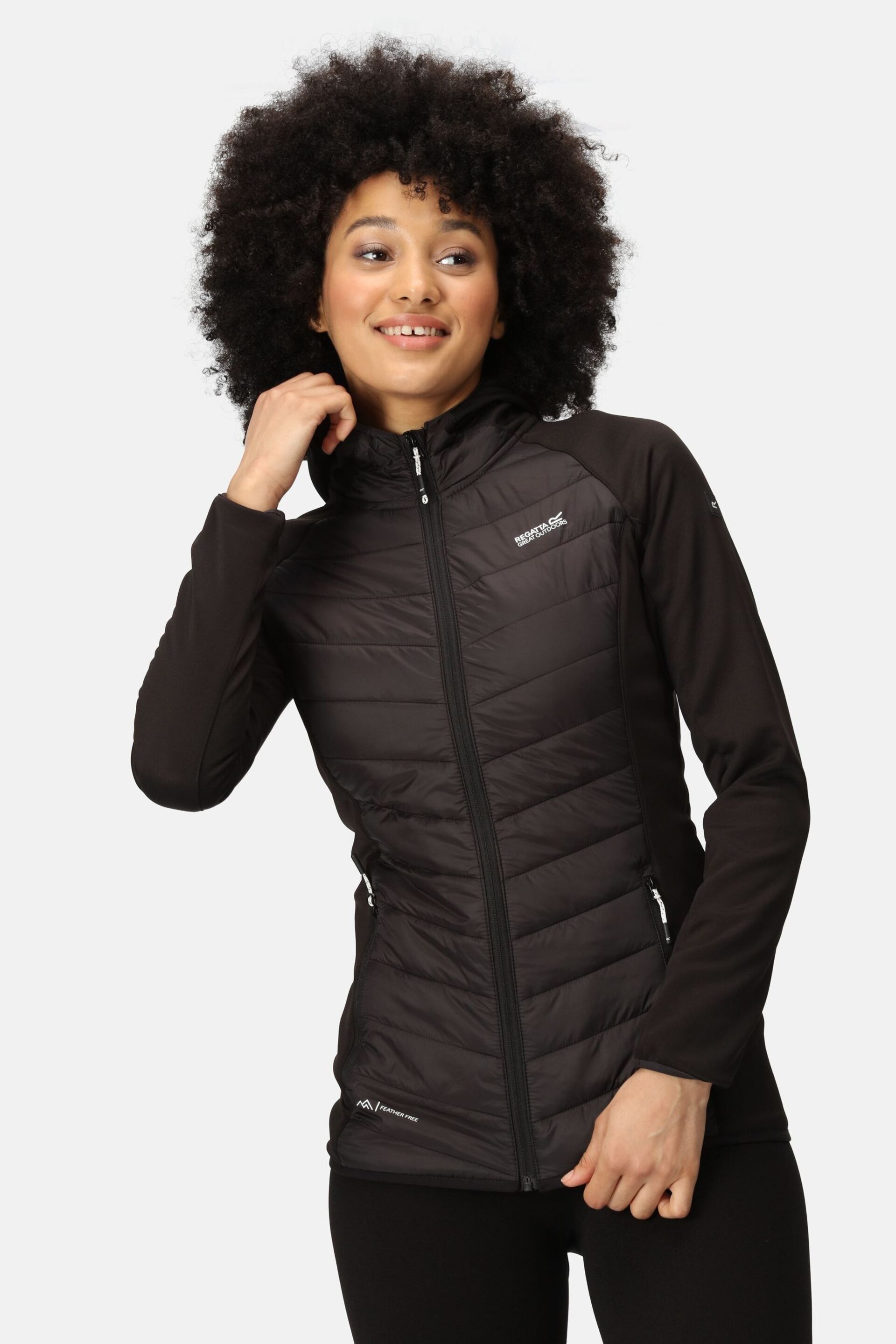 Regatta Black Womens Andreson VIII Hybrid Walking Jacket - Image 1 of 9