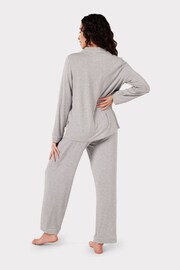 Chelsea Peers Grey Maternity Maternity Modal Button Up Long Pyjama Set - Image 5 of 5