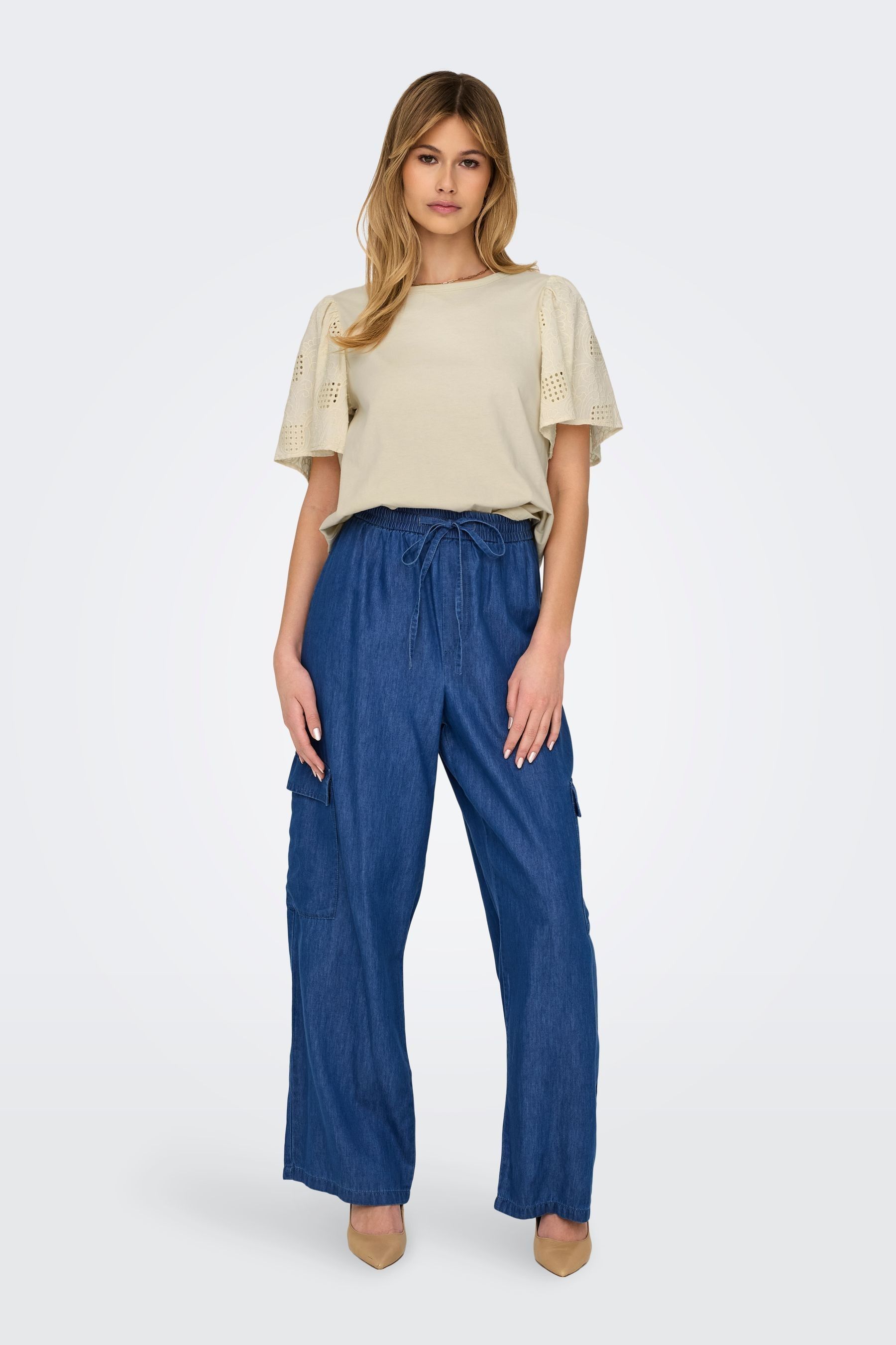 Utility jeans womens top