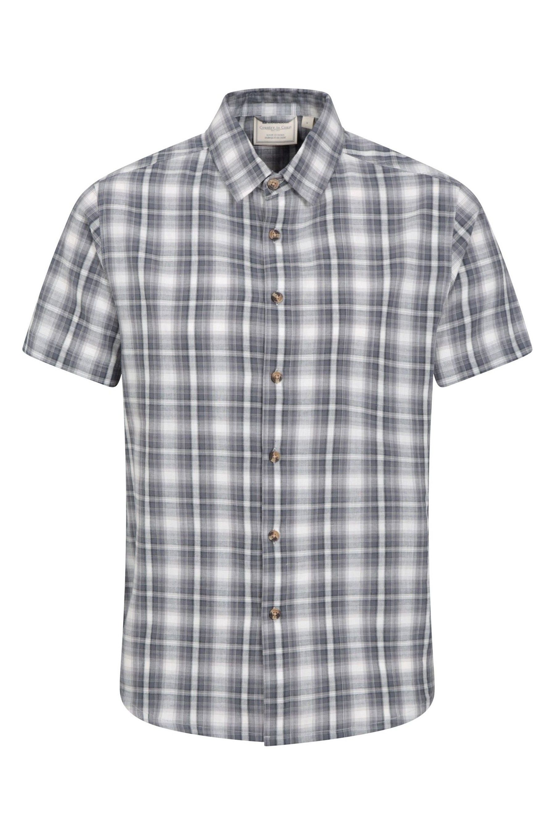 Mountain Warehouse Grey Mens Weekender 100 Cotton Shirt
