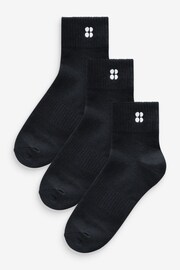 Sweaty Betty Black Essentials Mid Socks 3 Pack - Image 1 of 4