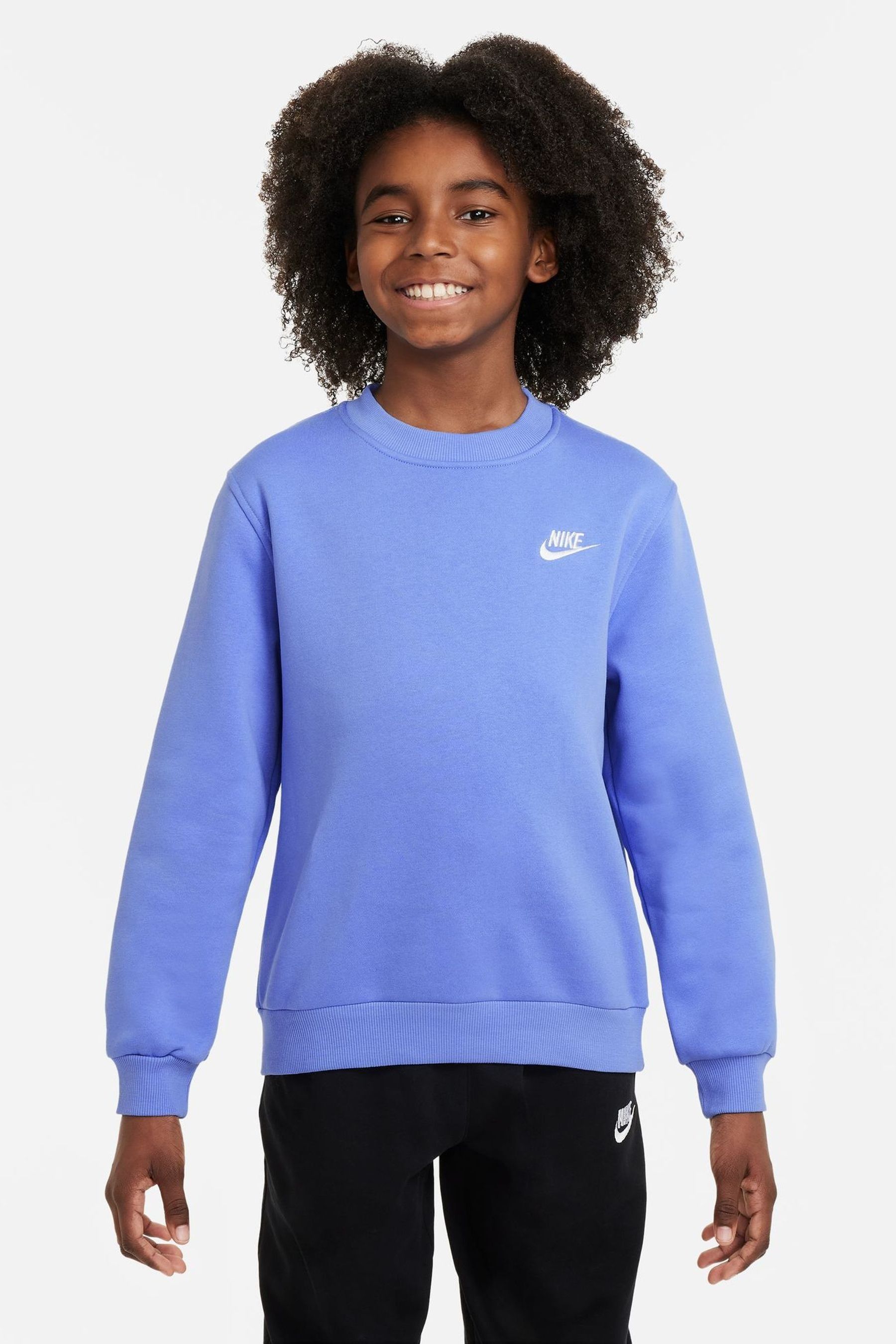 Blue fuzzy sweatshirt store