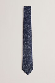 Ted Baker Blue Cavut Line Floral Silk Tie - Image 1 of 4