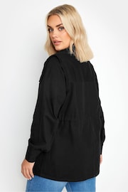 Yours Curve Black Carpenter Twill Jacket - Image 3 of 5