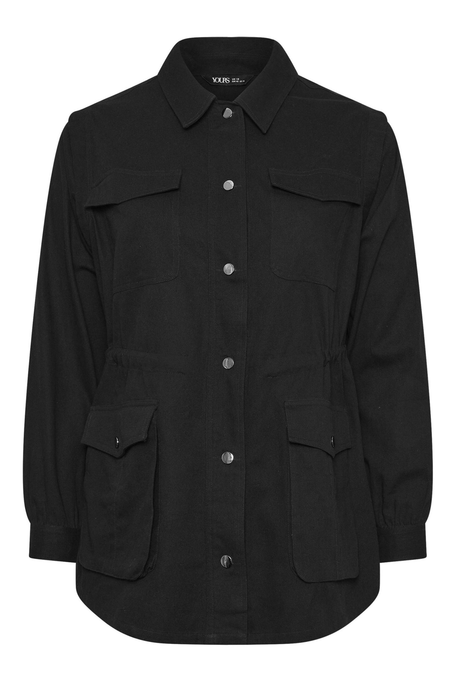 Yours Curve Black Carpenter Twill Jacket - Image 5 of 5