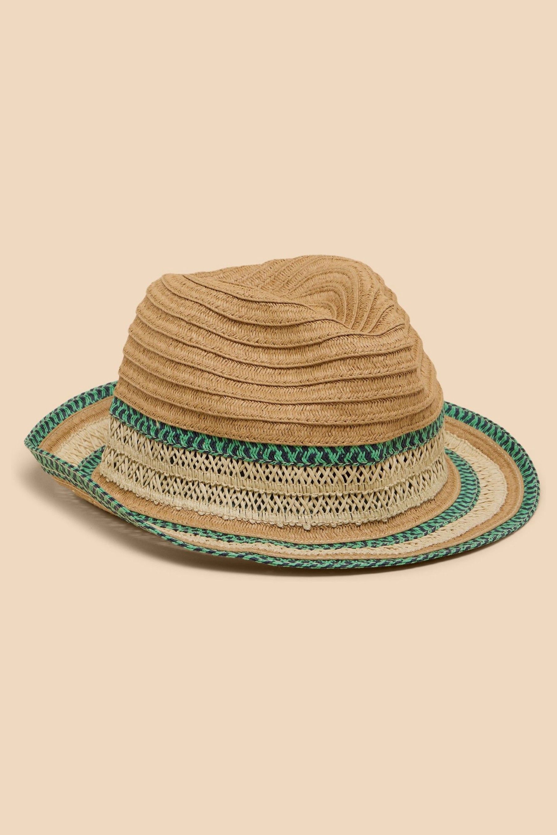 Buy White Stuff Natural Textured Trilby Hat from Next Gibraltar