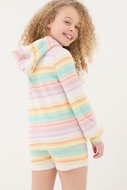 FatFace Multi Textured Stripe Popover Hoodie - Image 2 of 5