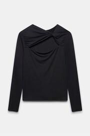 Mint Velvet Black Twist Cutout Top - Image 3 of 4