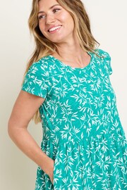 Brakeburn Green Bamboo Leaves Tiered Dress - Image 3 of 4