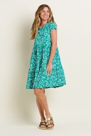 Brakeburn Green Bamboo Leaves Tiered Dress - Image 4 of 4