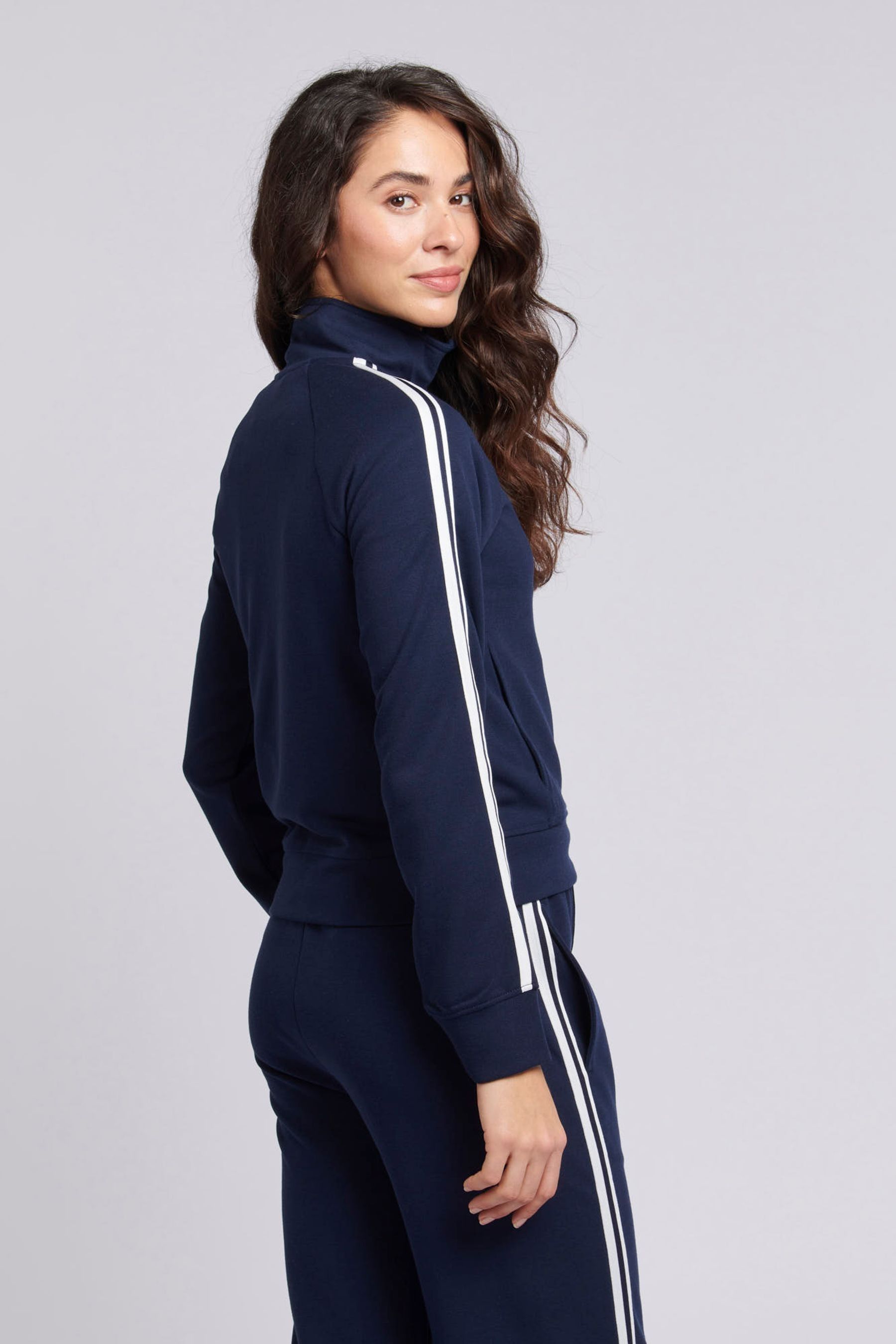 Blue tracksuit top best sale