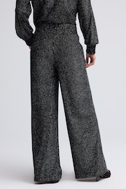 Black Sparkle Pinstripe Jersey Trousers - Image 4 of 6