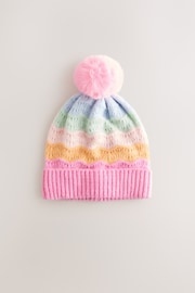 Mehrfarbig im Regenbogendesign - Hat And Snood Set (1-16yrs) - Bild 2 von 4