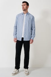 Crew Clothing Miles Stripe Linen Classic Shirt - Image 1 of 4