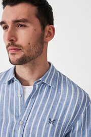 Crew Clothing Miles Stripe Linen Classic Shirt - Image 3 of 4