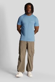 Lyle & Scott Blue Embroidered T-Shirt - Image 3 of 5
