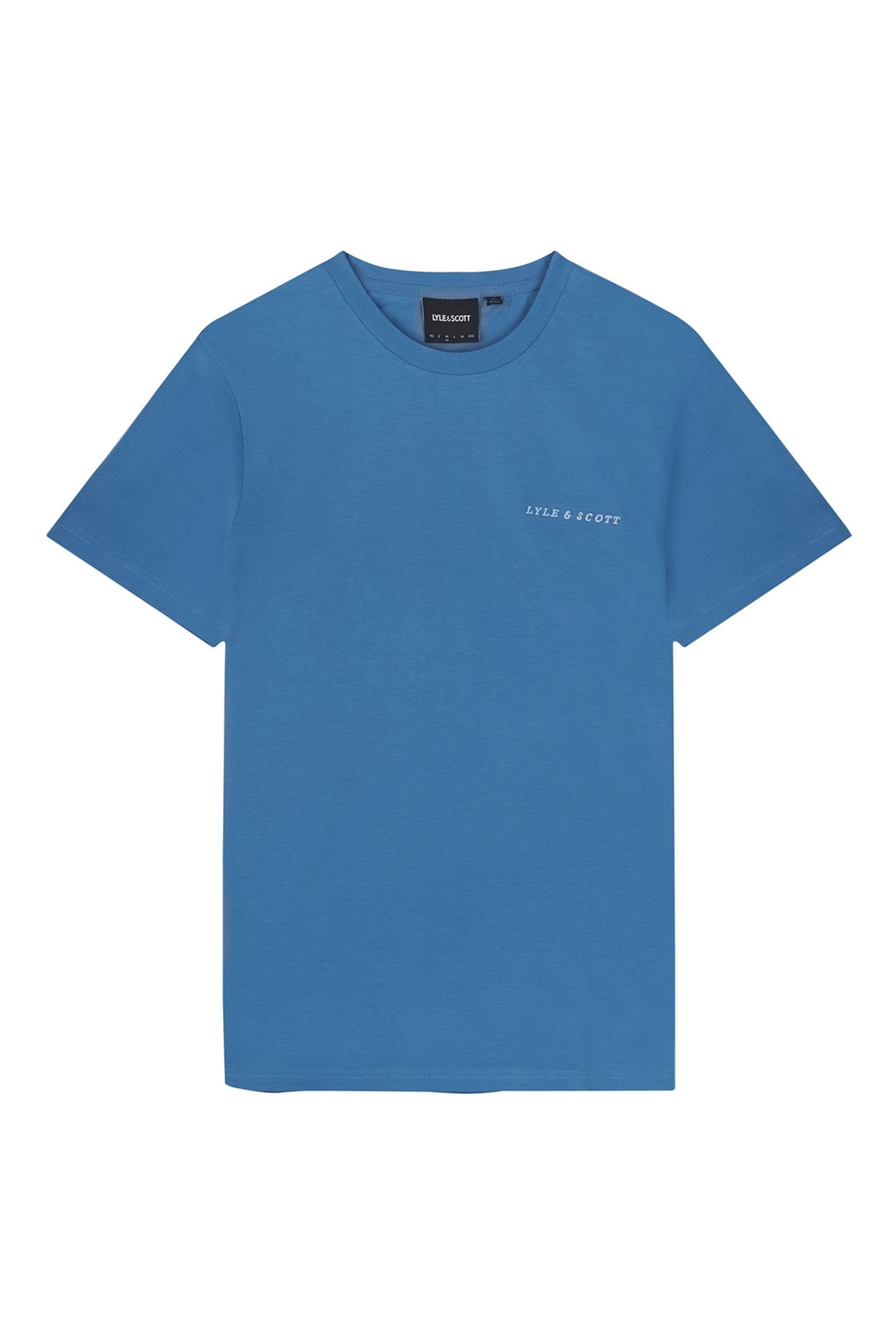 Lyle & Scott Blue Embroidered T-Shirt - Image 5 of 5
