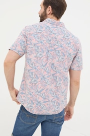 FatFace Pink Chambray Palm Print Shirt - Image 2 of 5