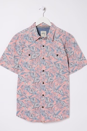 FatFace Pink Chambray Palm Print Shirt - Image 5 of 5