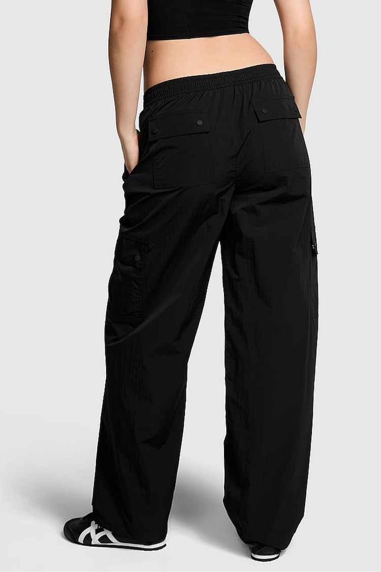 Victoria's Secret PINK Black Parachute Cargo Trousers - Image 2 of 3