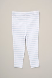 Lily & Jack Blue Broderie Top Stripe Leggings And Headband Outfit Set 3 Piece - Image 4 of 4