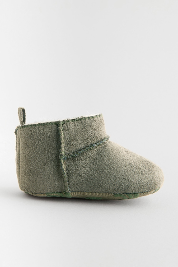 Green Warm Lined Baby Pull On Boots (0-2mths) - Image 2 of 5