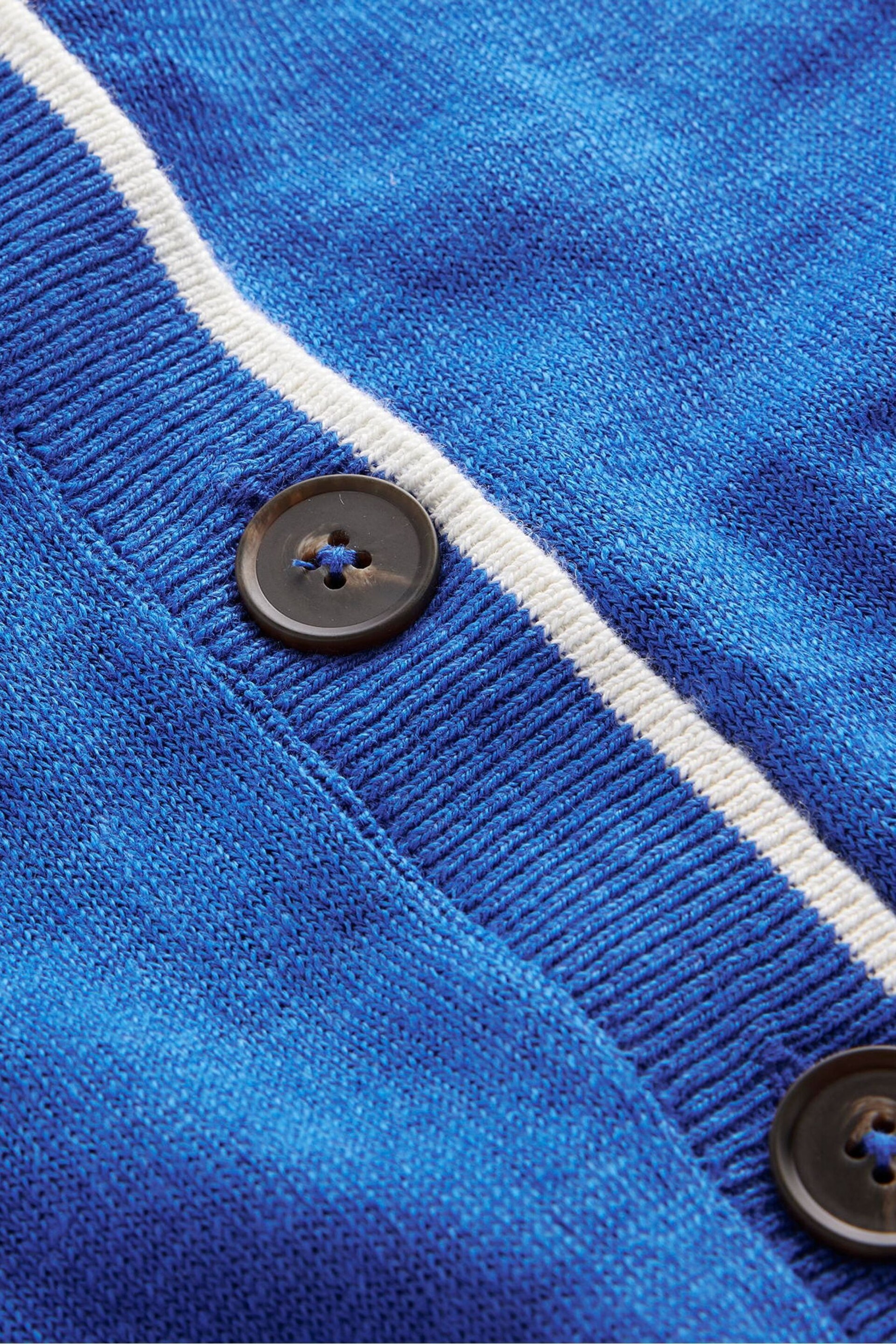 Boden Blue Maggie V-Neck Linen Cardigan - Image 6 of 6