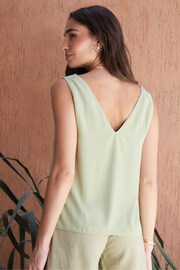 Threadbare Green V-Neck Cami Vest Top - Image 3 of 4