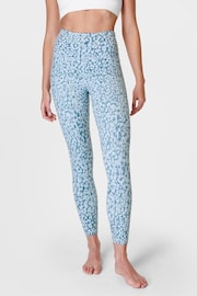 Sweaty Betty Blue Snow Leopard Print 7/8 Length Super Soft Yoga Leggings - Image 1 of 8