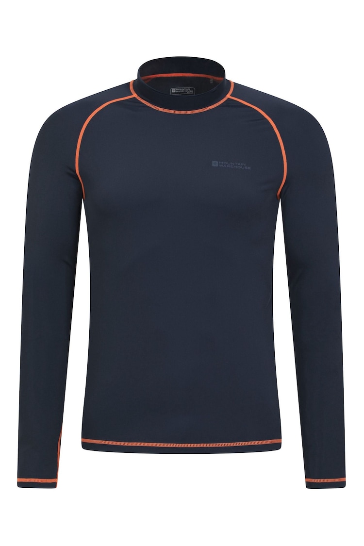 Mountain Warehouse Navy Blue Mens Long Sleeve Rash Vest - Image 1 of 5