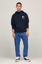 Tommy Jeans Blue Regular Essential Hoodie - Image 2 of 9