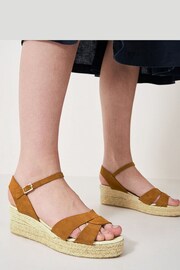 Crew Clothing Company Plain Brown Espadrilles - Image 4 of 5