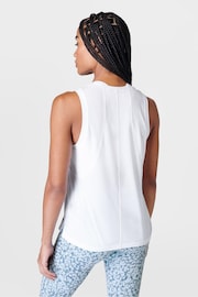 Sweaty Betty White Soft Flow Studio Tank - Image 2 of 7