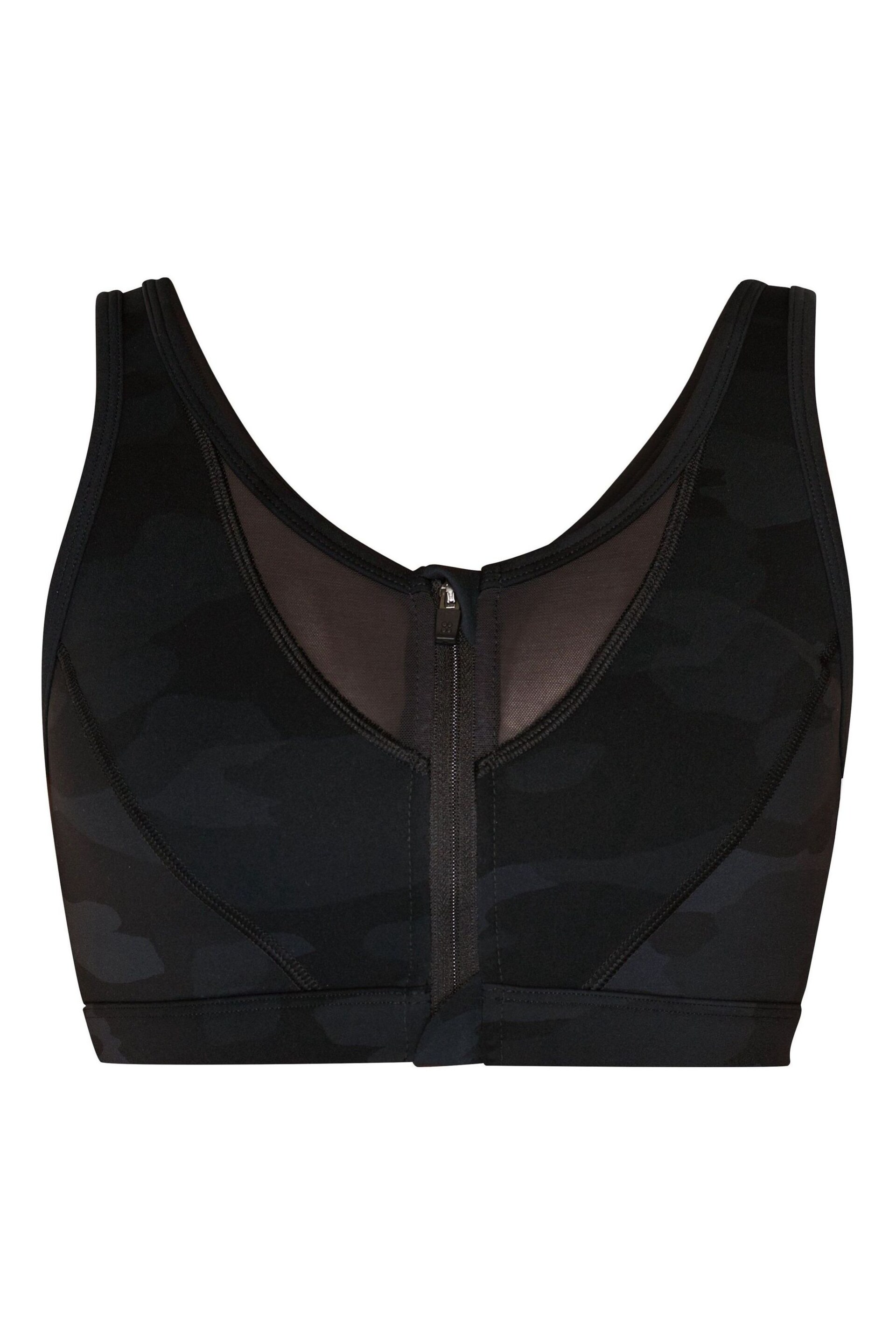 Sweaty Betty Ultra Black Camo Print Power Icon Train Bra - Image 5 of 6