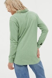 FatFace Green Paige Jersey Polo Shirt - Image 2 of 4