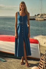 Forever New Blue Maja Denim Dress - Image 1 of 6