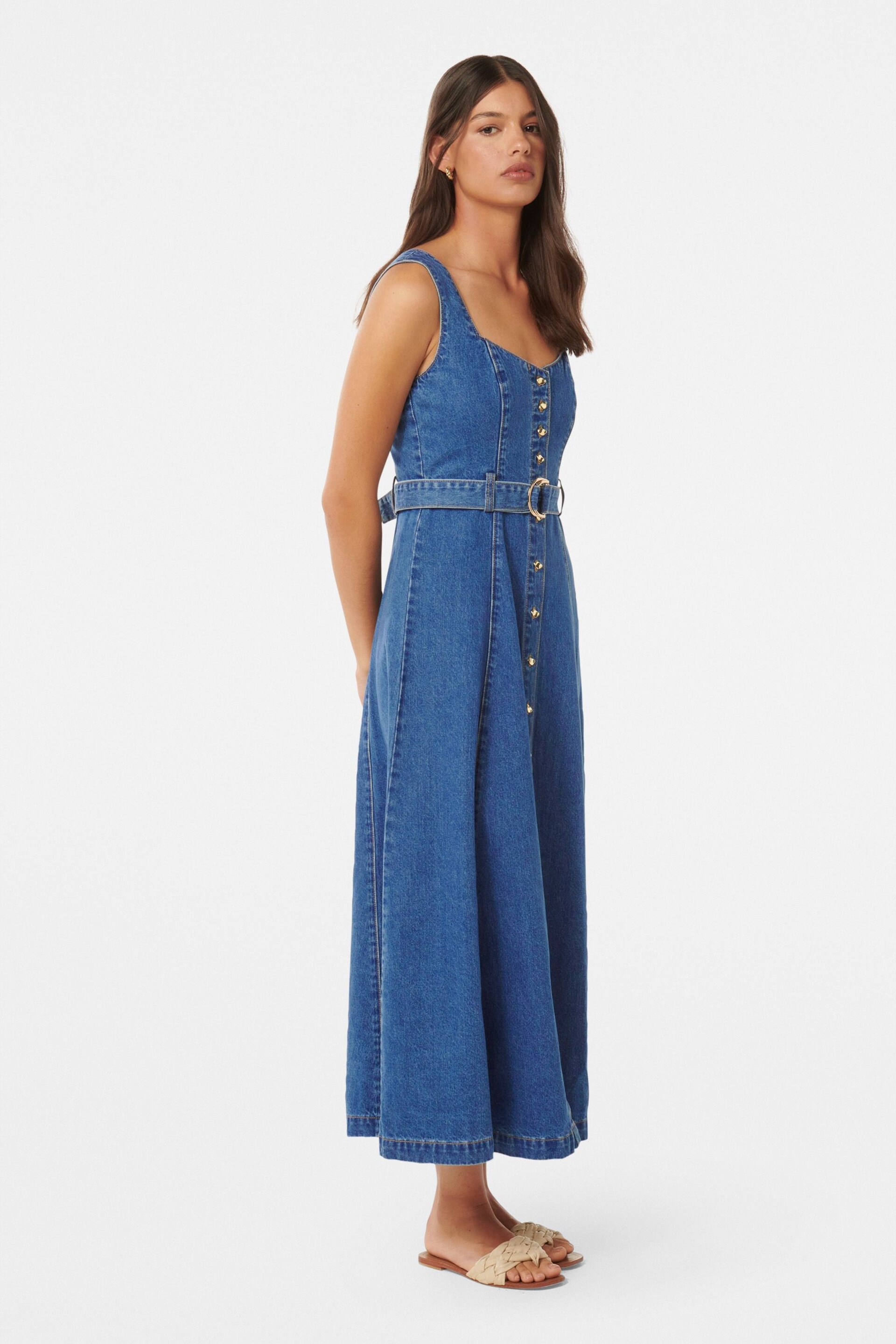 Forever New Blue Maja Denim Dress - Image 5 of 6