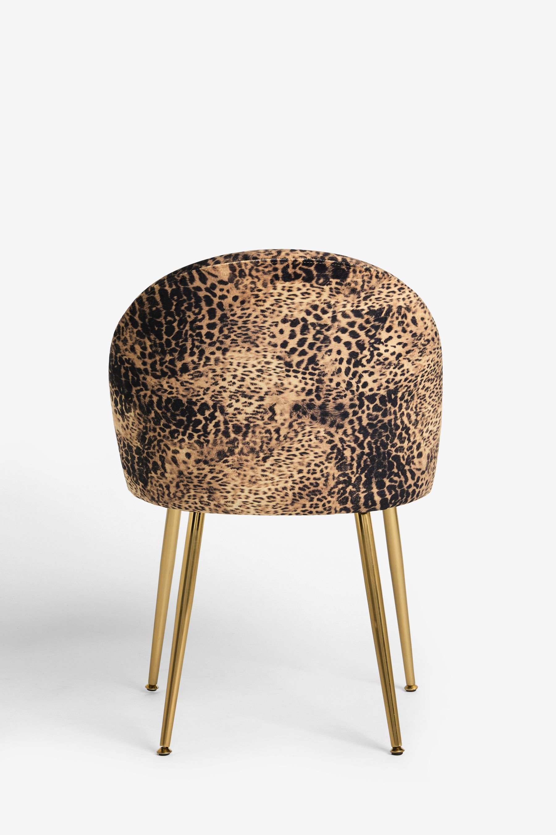 Buy Set of 2 Leopard Print Opulent Velvet Newman Gold Effect Leg Dining Chairs from the Next UK online shop