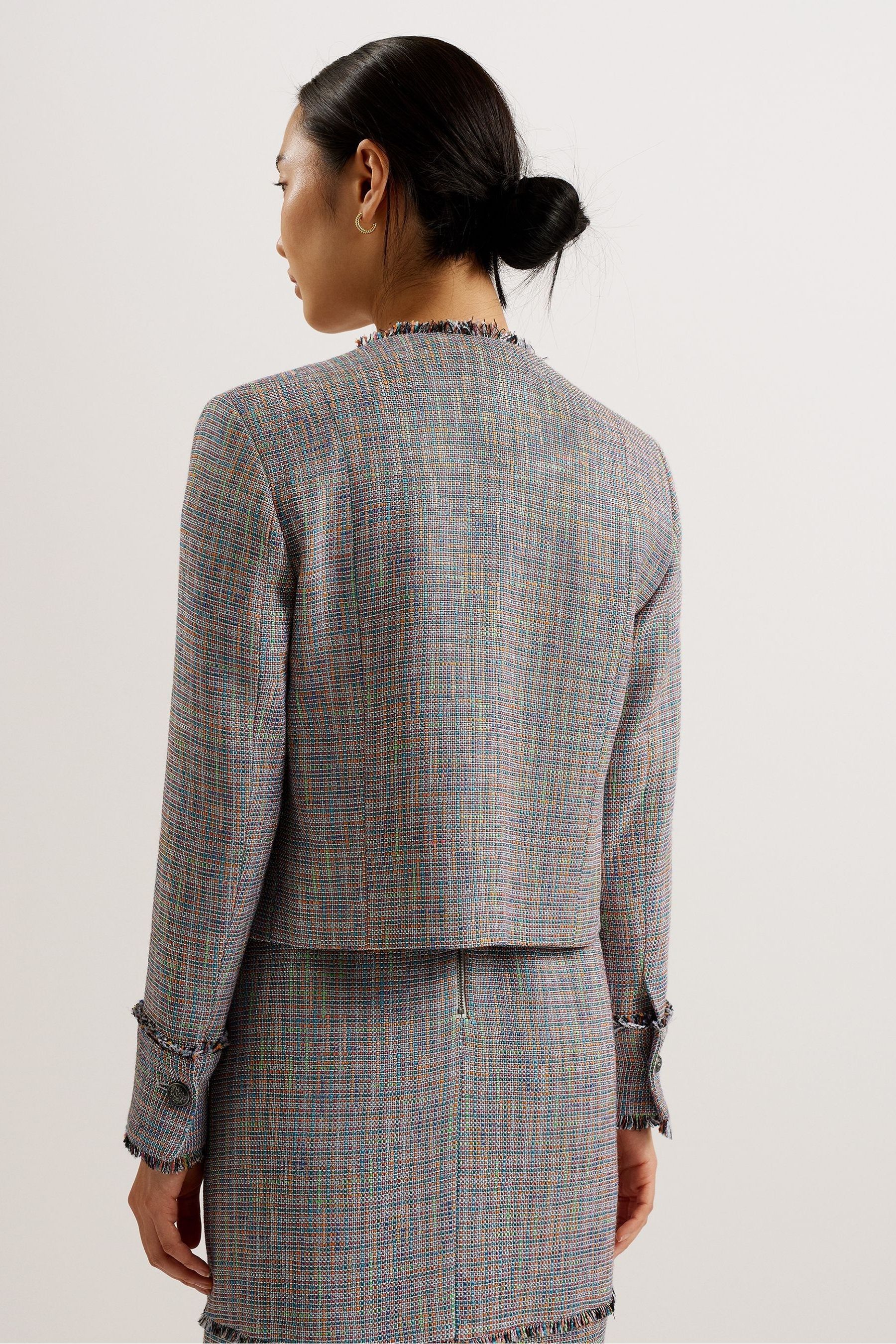 Buy Ted Baker Grey Mayumi Cropped Boucle Jacket from Next Luxembourg