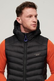 Superdry Black Hooded Fuji Padded Gilet - Image 4 of 4