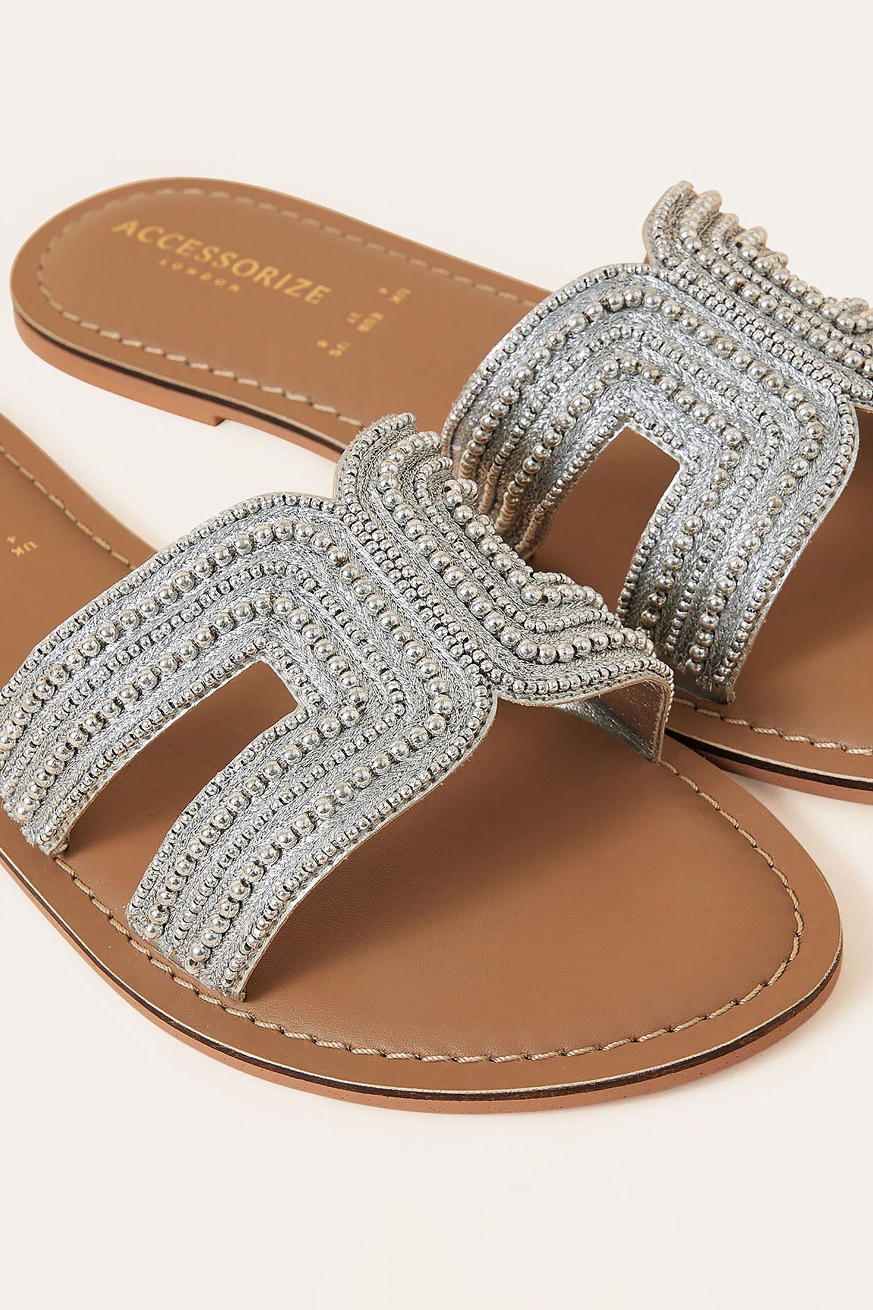 Silver mirror sandals sale