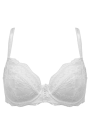 Pour Moi White Fleur Non Padded Underwired Balconette Bra - Image 3 of 4